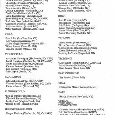 1993 Students and Concert Programs