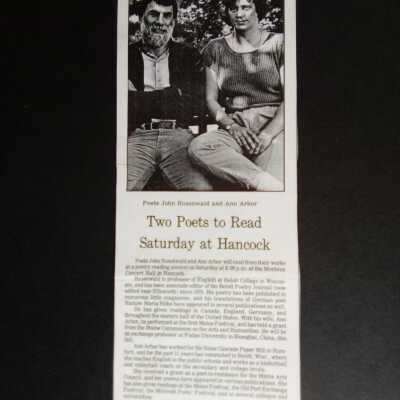 1987 poetry reading at Monteux