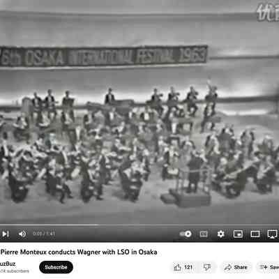 Pierre Monteux conducts Wagner with LSO in Osaka (1963) [YouTube]