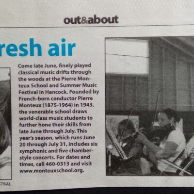 Breath of fresh air [ [Ellsworth American Out & About, June 2016]