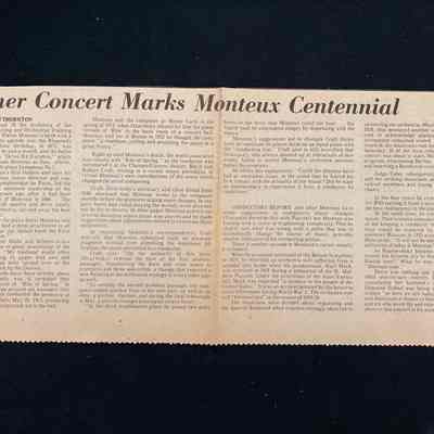 Monteux Centennial Concert article by John Thornton