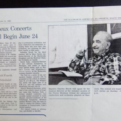1990 concerts begin [Ellsworth American 1990; photo of Charles Bruck]