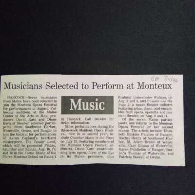 Maine singers in Opera festival