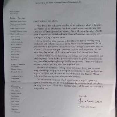 Annual Fund-raising Campaign letter (nd)