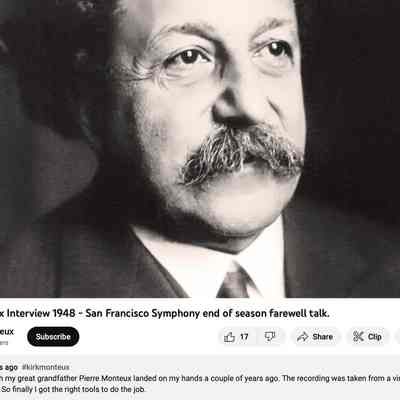 San Francisco Symphony end of season farewell talk by Pierre Monteux 1948
