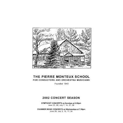2002 Symphony Concert Programs & Conductor Biographies