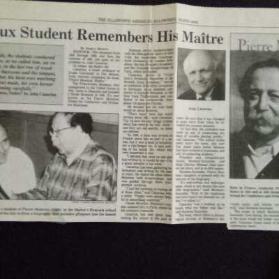 Student, John Canarina, remembers his Maitre [Ellsworth American, 2003?]
