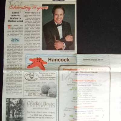 Celebrating 75 years – Morlot return to Monteux School [Ellsworth American Out & About, 2018]