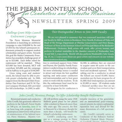 2009 Newsletters