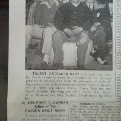 Tiny Hancock Could be World's Summer Music Center (Bangor Daily News 8/1952)