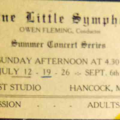 1953 concert ticket