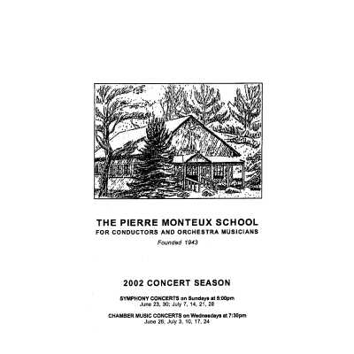 2002 Chamber Music Concert Programs