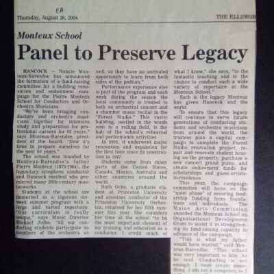 Fund-raising committee formed for building renovation [2004 Ellsworth American article]