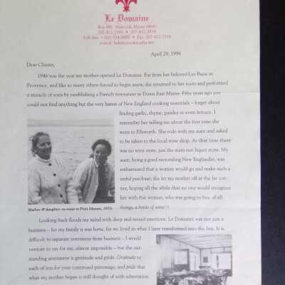Students ate at Le Domaine