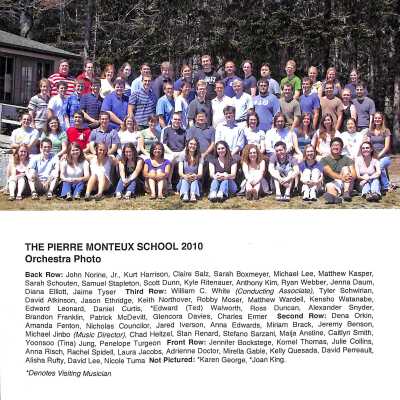2010 Students, Concert Programs, Curriculum & Conductor Biographies