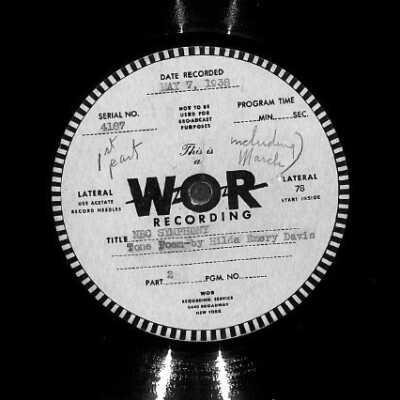 DAVIS, HILDA EMERY: THE LAST KNIGHT (A TONE POEM); RECORDED MAY 7, 1938
