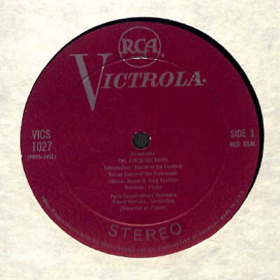 STRAVINSKY: FIREBIRD SUITE; RECORDED IN FRANCE