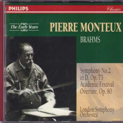 CD 3 OF "PIERRE MONTEUX: THE EARLY YEARS" BRAHMS: SYMPHONY NO. 2 IN D, OP 73 & ACADEMIC FESTIVAL OVERTURE, OP. 80.