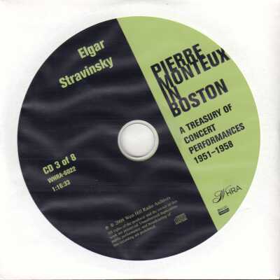 CD 3 OF 8 "PIERRE MONTEUX IN BOSTON: A TREASURY OF CONCERT PERFORMANCES 1951-1958." ELGAR-STRAVINSKY