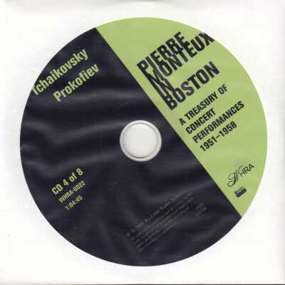 CD 4 OF 8 "PIERRE MONTEUX IN BOSTON: A TREASURY OF CONCERT PERFORMANCES 1951-1958." TCHAIKOVSKY-PROKOFIEV