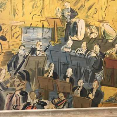 Framed painting on wood by Roaul Duffy