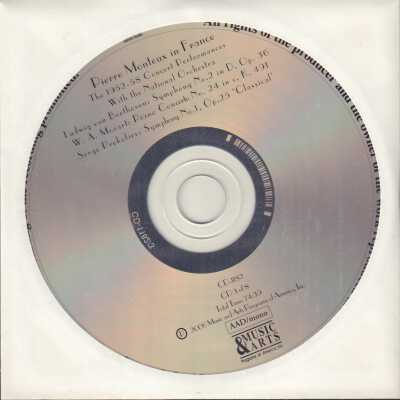 CD 3 OF 8 "PIERRE MONTEUX IN FRANCE: 1952-58 CONCERT PERFORMANCES ." ORCHESTRE NATIONAL DE FRANCE (AKA ORCHESTRE NATIONAL DE LA RTF