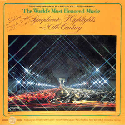SIBELIUS: SYMPHONY NO. 2 IN D MAJOR; SIDES 1 & 2 OF 3 DISCS IN ALBUM SET "THE WORLD'S MOST HONORED MUSIC: SYMPHONIC HIGHLIGHTS OF THE 20TH CENTURY"