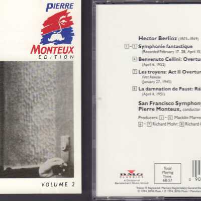 VOLUME 2 OF "PIERRE MONTEUX EDITION." BERLIOZ: SYMPHONIE FANTASTIQUE; OVERTURES; RÁKÓCZY MARCH; SAN FRANCISCO SYMPHONY