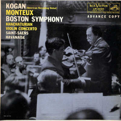KHACHATURIAN: VIOLIN CONCERT0; LEONID KOGAN, VIOLIN (AMERICAN RECORDING DEBUT)
