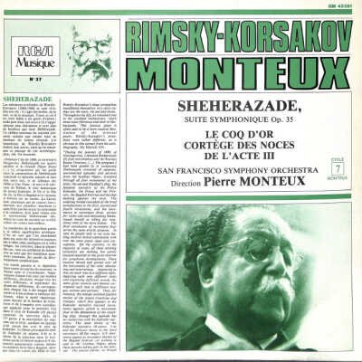 RIMSKY-KORSAKOV: SCHEHERAZADE, SYMPHONIC SUITE, NO. 35; FRENCH PRESSING