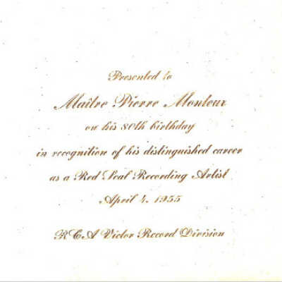 BRAHMS: ALTO PHAPSODY, OP. 53 (AFTER "HARZREISE IM WINTER"); MARIAN ANDERSON, CONTRALTO & MUNICIPAL CHORUS