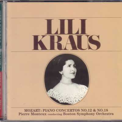 RCA RECORDS: 100 YEARS OF MUSIC. MOZART: PIANO CONCERTOS NO 12 & NO. 18. LILI KRAUS, PIANO.