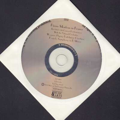 CD 8 OF 8 "PIERRE MONTEUX IN FRANCE: 1952-58 CONCERT PERFORMANCES ." ORCHESTRE NATIONAL DE FRANCE (AKA ORCHESTRE NATIONAL DE LA RTF