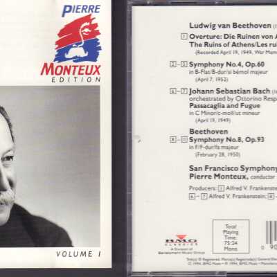 VOLUME 1 OF "PIERRE MONTEUX EDITION." BEETHOVEN: SYMPHONIES NOS. 4 & 8; SAN FRANCISCO SYMPHONY