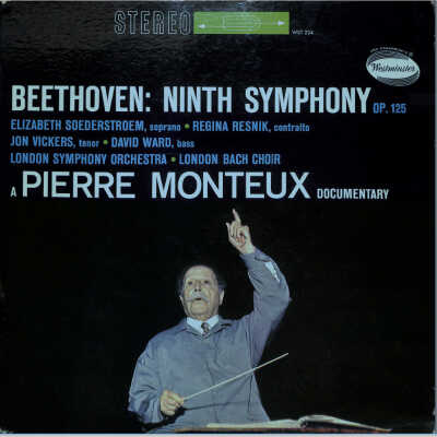BEETHOVEN: NINTH SYMPHONY, OP. 125 (A PIERRE MONTEUX DOCUMENTARY); "MONTEUX THE MAN" LINER NOTES BY DORIS MONTEUX, LONDON, 1962