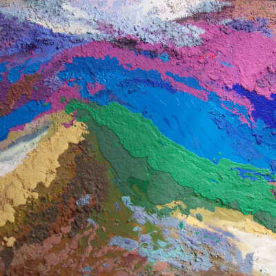 Untitled (lavendar, green, blue, tan color)