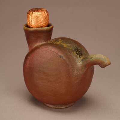 Two-Sided Soy Bottle with Gold Leaf Cork
