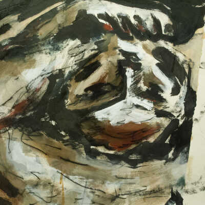Acrylic, Ink, Charcoal on Paper