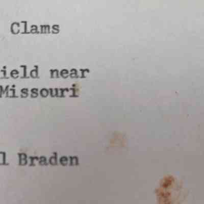 Partial index card found alongside object