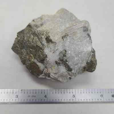 Chalcopyrite in Marble & Tremolite