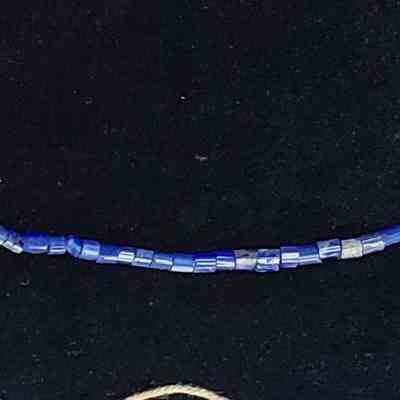 Blue glass beads