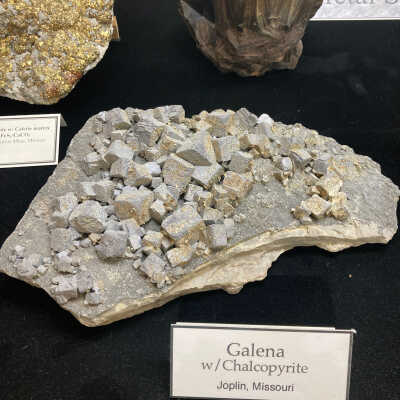 Galena with chalcopyrite