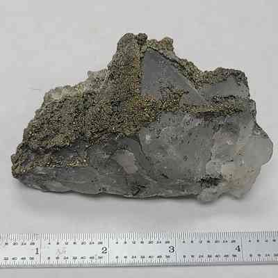 Pyrite on Quartz