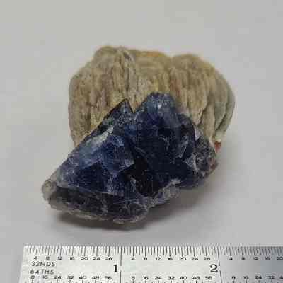 Barite on Fluorite