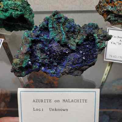Azurite on Malachite