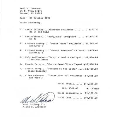 Sales Inventory Sheet
