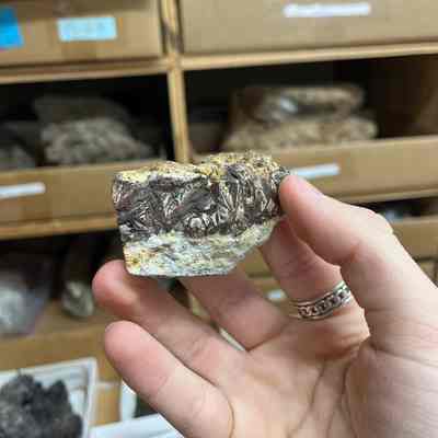 Hubnerite(possibly astrophylite)