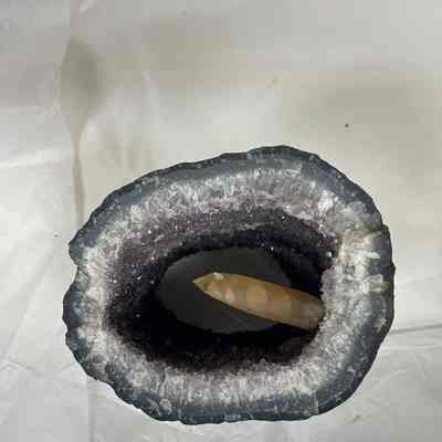 Amethyst with Calcite