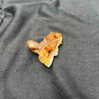 Wulfenite on Calcite