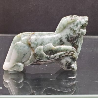 Burmese Jadeite Foo Dogs